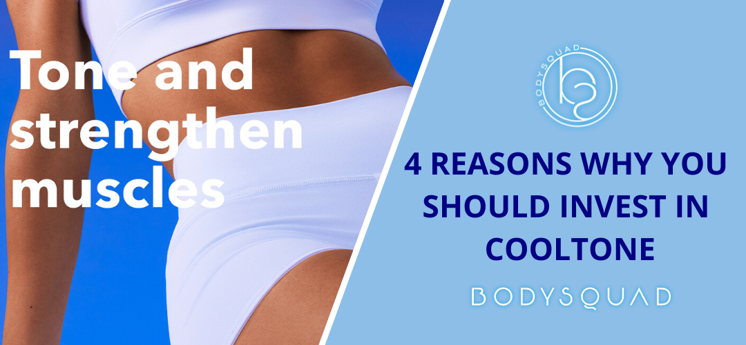 BodySquad banner "4 reasons why you should invest in CoolTone"
